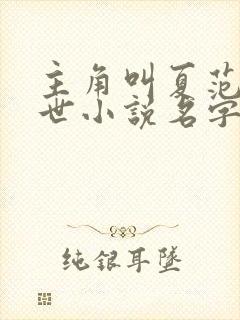 主角叫夏范的末世小说名字