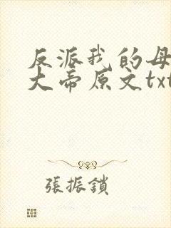 反派我的母亲是大帝原文txt