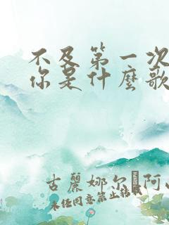 不及第一次遇见你是什么歌的歌词