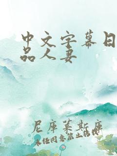 中文字幕日韩精品人妻