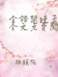 金锋关晓柔小说全文免费阅读