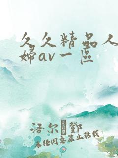 久久精品人妻少妇av一区