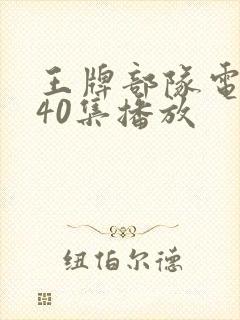 王牌部队电视剧40集播放