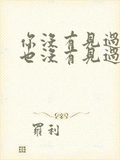 你没有见过我我也没有见过你什么歌