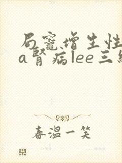 局灶增生性iga肾病lee三级