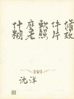 什么软件修复模糊老照片效果好