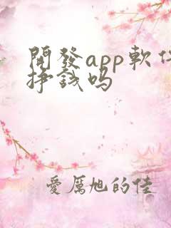 开发app软件挣钱吗