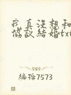 我真没想和大佬协议结婚txt下载