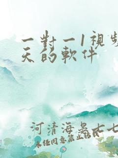 一对一1视频聊天的软件