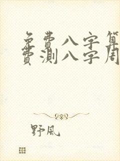 免费八字算命免费测八字周易算命