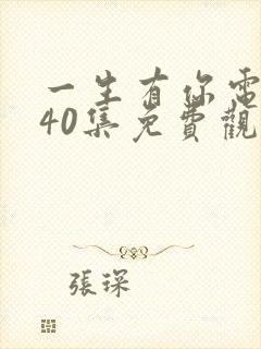 一生有你电视剧40集免费观看