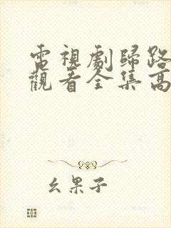 电视剧归路免费观看全集高清播放