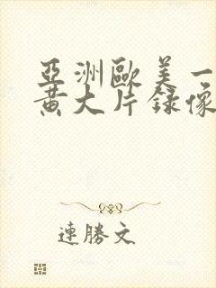 亚洲欧美一级特黄大片录像