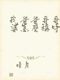 我爸爸哥哥的老婆怎么称呼