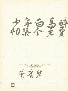 少年白马醉春风40集全免费