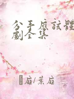 分手应该体面短剧全集