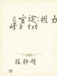 《官途:权力巅峰》txt