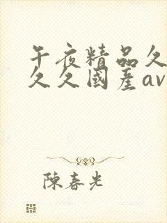 午夜精品久久久久久国产av影视