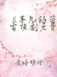 《平凡的荣耀》电视剧免费看