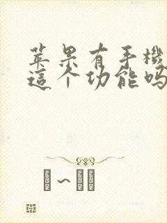 苹果有手机克隆这个功能吗