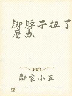 脚脖子扭了肿怎么办