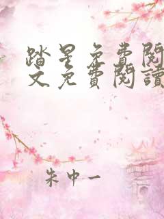 踏星免费阅读全文免费阅读正版