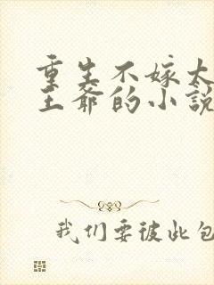 重生不嫁太子嫁王爷的小说