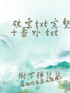 破云txt完整+番外 txt
