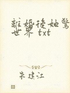 离婚后她惊艳了世界 txt