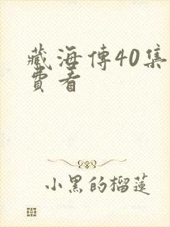 藏海传40集免费看