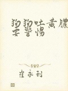 狗狗吐黄脓粘液要警惕