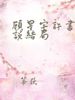 顾星宇许书宁小说结局