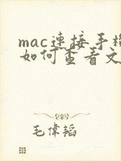 mac连接手机如何查看文件