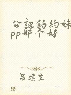 公认的约妹子app哪个好