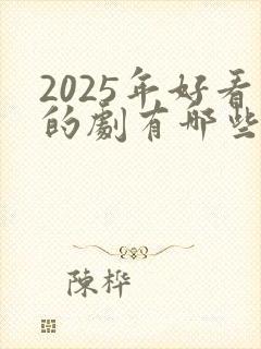 2025年好看的剧有哪些电视剧