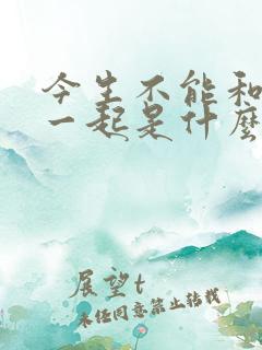 今生不能和你在一起是什么歌