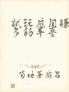 试玩应用赚钱最多的平台