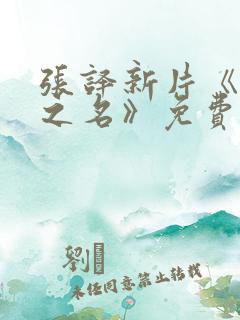 张译新片《以法之名》免费观看全集