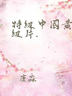 特级中国黄色1级片.