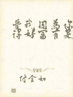 爱我因为你我变得好富有是什么歌