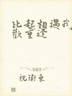 比起相遇我更喜欢重逢