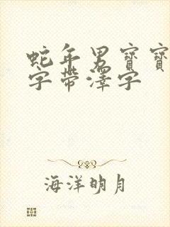 蛇年男宝宝取名字带泽字