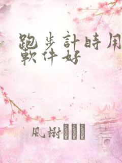 跑步计时用什么软件好