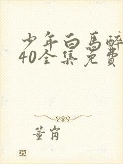 少年白马醉春风40全集免费无删减真人版