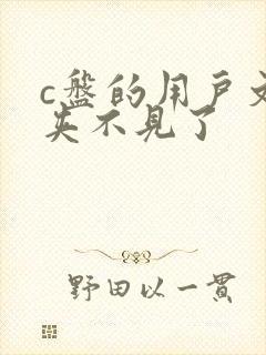 c盘的用户文件夹不见了