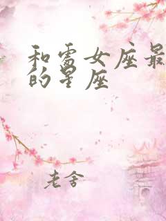 和处女座最般配的星座