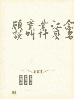 顾实业江念的小说叫什么名字