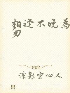 相逢不晚为何匆匆