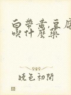 白带黄,豆腐渣吃什么药