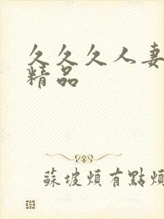 久久久人妻一区精品